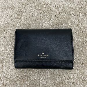 Kate Spade Black Trifold Wallet